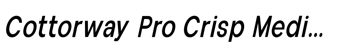 Cottorway Pro Crisp Medium Italic